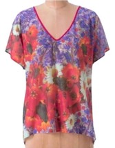 Anthropologie Flower Garden Oversized Top X Small Small Gossamer Runs La... - $38.31