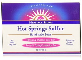 Heritage Products Hot Springs Sulfur Handmade Soap 3.5 oz (100 grams) Bar(S) - £8.34 GBP