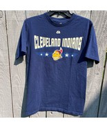 Cleveland Indians Junior Size S/CH/P Blue Short-Sleeve Majestic T-Shirt - £11.72 GBP