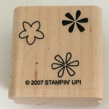 Stampin&#39; Up Flower Confetti Trio Background Rubber Stamp Card Making Craft 2007 - £3.72 GBP