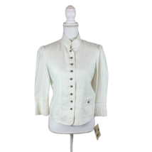 Vintage 90s TINT Women&#39;s Light Blazer Career Jacket Size S Off White NWT - £28.17 GBP