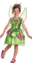Girls Disney Tinkerbell Fairy Dress &amp; Wings 2 Pc Toddler Halloween Costu... - £22.08 GBP