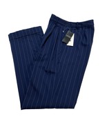Ralph Lauren Pants Womens 4 French Navy Pinstripe Wool Blend Straight Le... - $119.99
