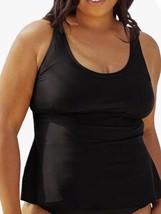 Shapermint Women&#39;s Adjustable Strap Wire-Free Tankini Black Sizes L New - £27.69 GBP