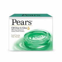 Pears Soap Oil-Clear &amp; Glow  75 GM With Glycerin &amp; Lemon Flower Extracts - $6.37