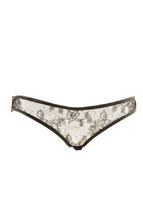 Agent Provocateur Womens Briefs Romantic Lace Sheer Black Size S - £88.36 GBP