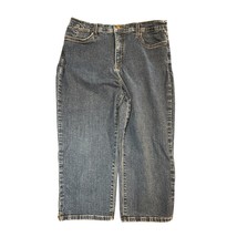 Not Your Daughters Jeans Womens 14 Blue Denim Straight Leg Capris Everyd... - $22.88