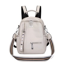 100% Soft Genuine Leather Fashion Women Backpack Natural Cowskin Travel Bagpack  - £63.86 GBP