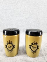 Vintage West Bend Salt &amp; Pepper Shakers Mid Century Modern Yellow 4” - $13.58