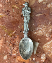 Golden Gate San Francisco Figural Gold Miner Sterling Silver Souvenir Spoon - $48.51