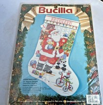 Christmas Eve Bucilla Cross Stitch Kit Stocking 18&quot; Santa Toys #83050 New Sealed - £39.52 GBP