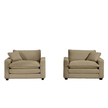 Deep Seated Tan Corduroy Sofa Set for Bedroom &amp; Office - $647.99