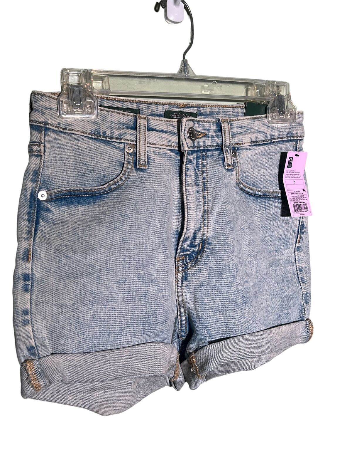 Primary image for WILD FABLE Size 0 Light Wash HIGHEST RISE SHORTS 2021 Cuffed NWT