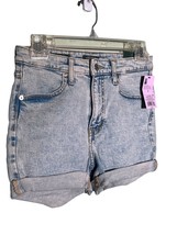 WILD FABLE Size 0 Light Wash HIGHEST RISE SHORTS 2021 Cuffed NWT - £10.52 GBP