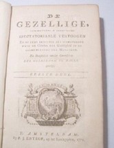 De Gezellige by George M. Nebe 1771, Rare Old Book in Dutch. Vintage Col... - £235.40 GBP