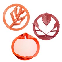Fall Leaves Set Of 3 Concha Cutters Sweet Bread Stamp USA PR1936 - $29.42 CAD