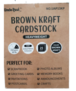 Uncle Paul Brown Kraft Cardstock - 8.5&#39;&#39; x 11&#39;&#39;  85 lb Heavyweight 25 Sh... - $8.00