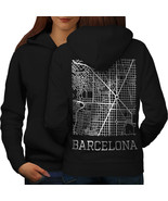 Spain City Barcelona Sweatshirt Hoody Town Map Women Hoodie Back - £17.42 GBP+
