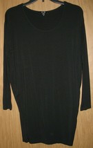 Womens 4 Yest Black Scoop Neck Long Sleeve Shirt Top Blouse - $18.81