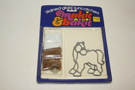 Vintage Quincrafts Makit &amp; Bakit Stained Glass HORSE Sun Catcher Made in USA - £11.65 GBP