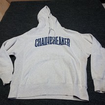 VINTAGE Champion Reverse Weave Sweater Adult Large Gray Chainbreaker Hoodie - $46.37