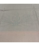 Vintage Pink Pillow Case With Light Blue Flower Vine Detail Standard Siz... - £7.41 GBP
