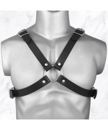 Male Cow Leather Body Chest Harness Belt Bondage Chest Clubwear Corset O... - €25,44 EUR