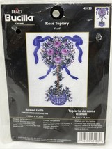 Bucilla Crewel Embroidery Kit Rose Topiary 43123 Nip 2002 Needlecraft 4” X 6” - £9.17 GBP