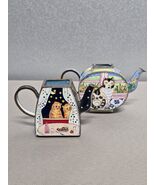 1999 Kelvin Chen Cats Enamel Miniature Teapots Cats - $29.90