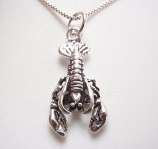 Maine Lobster 925 Sterling Silver Necklace - £10.08 GBP