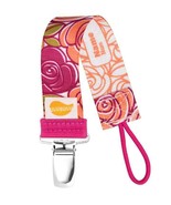Mauve Roses Pacifier Clip - Girls - Ulubulu Binky Clip works with all pa... - £6.26 GBP