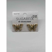 Sugarfix by BaubleBar Crystal Wings Butterfly Stud Statement Earrings - £7.83 GBP