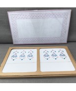 Vtg Embroidered Pillowcases NOS Pink Bonnet Girl Floral Pair in Gift Box... - $37.51 CAD