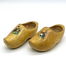 Clogs Wooden Holland Dutch Hand Carved Lithograph Children Vintage  - £6.72 GBP