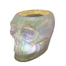 NEW Bath &amp; Body Works Iridescent Light Up Skull Candle Holder Pedestal H... - £37.04 GBP