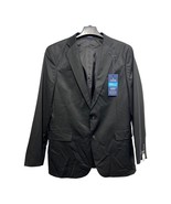 Stafford 44L Coolmax Black Wool Blend Classic Fit Notch Blazer Jacket St... - $71.26 CAD