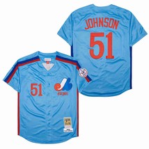 Expos #51 Randy Johnson Jersey Old Style Uniform Blue - £35.97 GBP