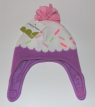 Nwt Newborn Infant Baby 0-6 Months Soft Fleece Lined Knit Hat Purple C UPC Ake - £6.33 GBP