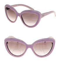 Prada Ornate PR08RS Opal Pink Cat Eye Sunglasses Gradient 08R Women - £140.14 GBP