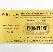 Enameline Stove Polish Prescott 1894 Advertisement Victorian Cleaners AD... - $12.99