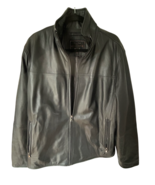 Jos A Bank Mens Black Leather Jacket Reserve Size Large - $270.79 CAD