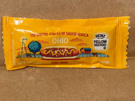 1 Heinz United States Of SaucemericaYellow Mustard Packet OHIO  #17/50 NEW DTC - £6.36 GBP