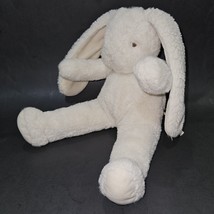 Bunnies by the Bay Ivory Rabbit Plush 13" Soft Toy Lop-Eared Pink Nose Sewn Eyes - £15.65 GBP