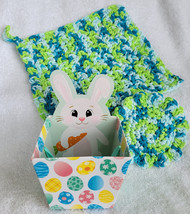 Bunny Poolside Dishcloth and Sunflower Scrubby Gift Set - £7.90 GBP