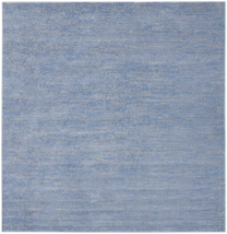 7' X 7' Blue And Grey Square Striped Non Skid Indoor Outdoor Area Rug - $3,256.58 MXN