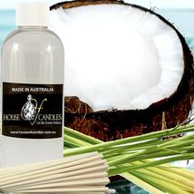 Coconut Lemongrass Scented Diffuser Fragrance Oil Refill FREE Reeds - £10.48 GBP+