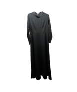 Semra Aydin Design Womens Gown Dress Black Pockets Maxi Long Sleeve 12 New - £37.84 GBP