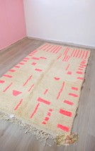 Pink Beni ourain rug, Authentic Moroccan rug, Berber carpet, Genuine Wool rug - £510.00 GBP