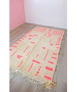 Pink Beni ourain rug, Authentic Moroccan rug, Berber carpet, Genuine Woo... - £502.11 GBP