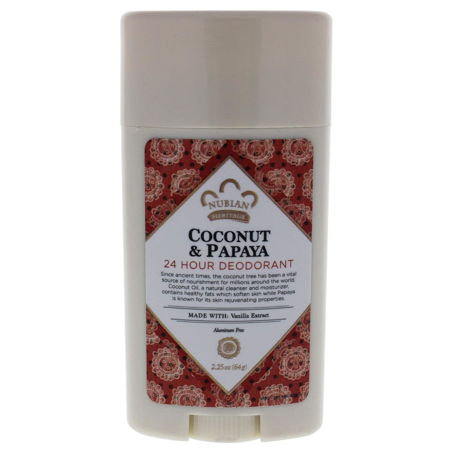 Nubian Heritage 24 Hour Deodorant, Coconut/Papaya with Vanilla Oil,2.25 Ounces - $19.99